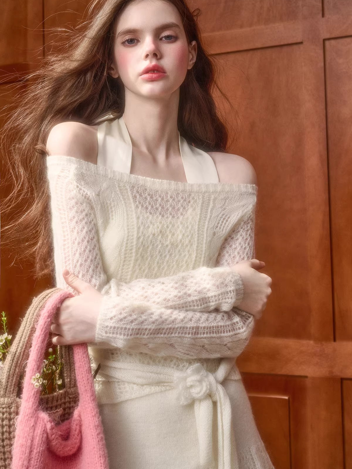 Mohair Wool-Blend Cloud Knit Set