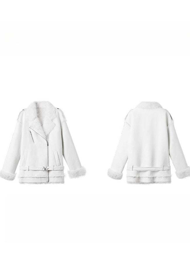 Polar Eco Faux Leather Fur Jacket
