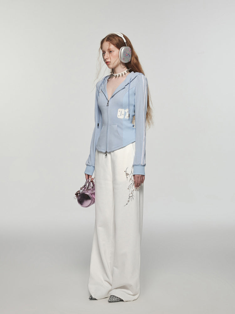 Zip-up Waist Slimming Hoodie - CHINASQUAD