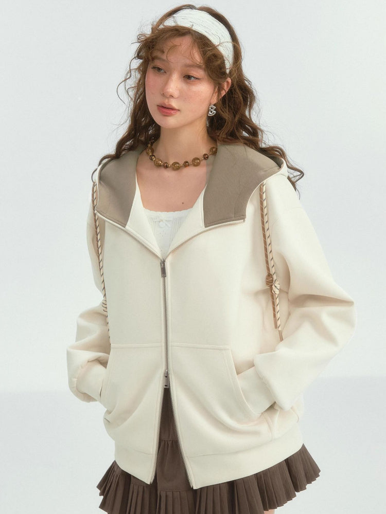 Color-Blocked Hooded Sweatshirt - CHINASQUAD