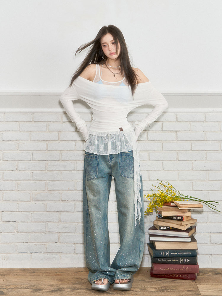 White Off-Shoulder Sexy Top - CHINASQUAD