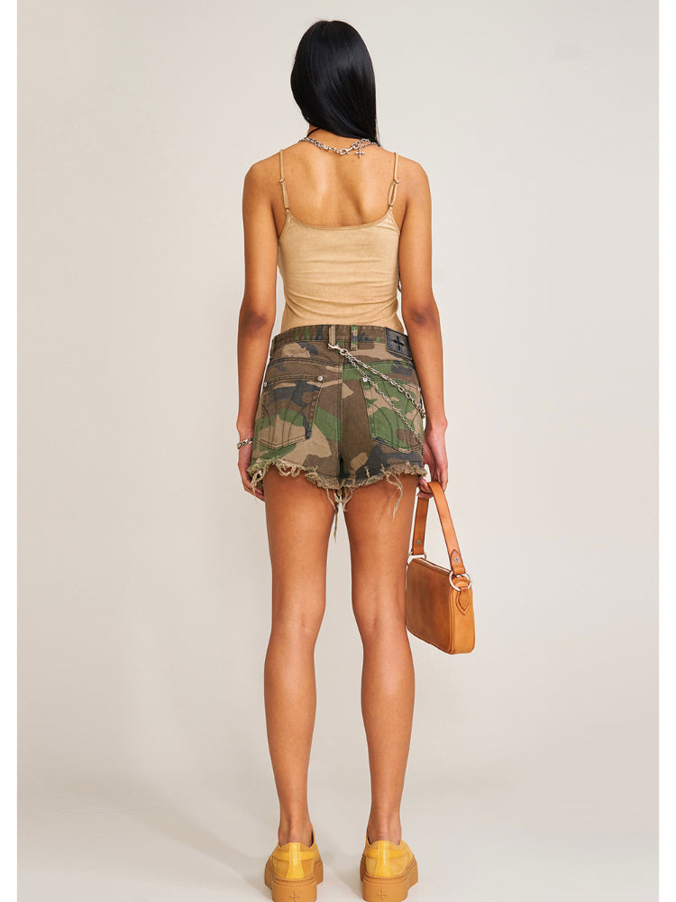 Compass Wild Denim Shorts Army Green Camouflage - CHINASQUAD