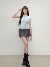 Pleated Bowknot Tie Half Skirt - CHINASQUAD