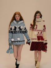 (Final Sale) Vintage Red Plaid Wool Christmas Pleated Skirt - CHINASQUAD