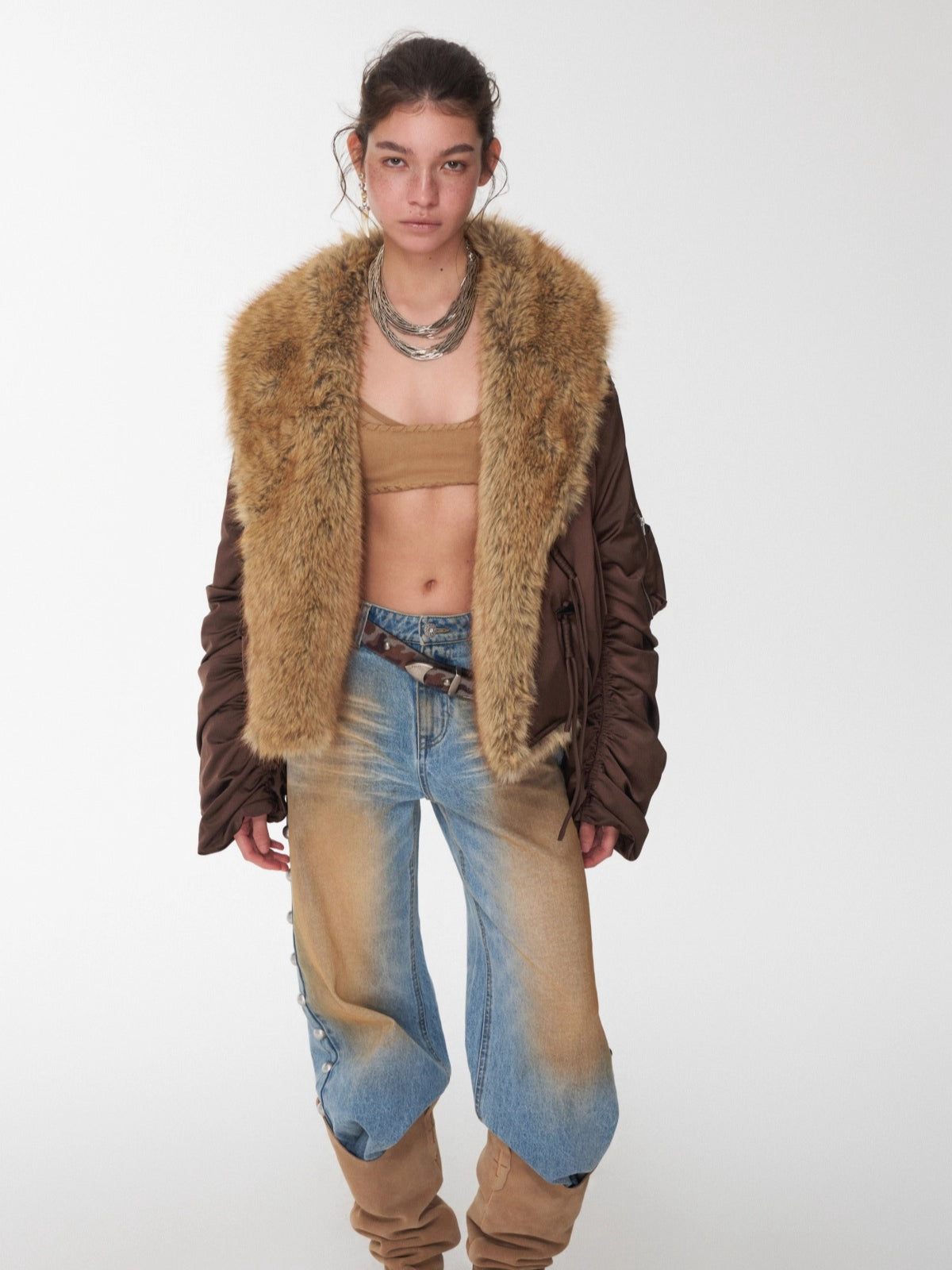 Aviator Faux Fur Jacket