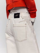 White Jeans Clear Stitching Wide-Leg Pants Jeans - CHINASQUAD