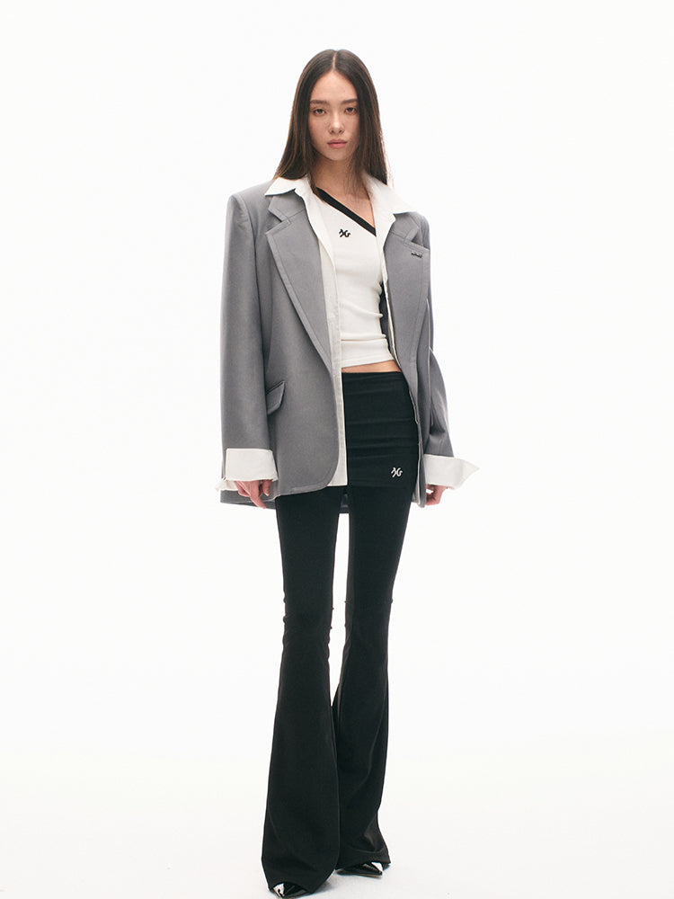 Loose Fit Genuine Two-piece Structured Shirt - CHINASQUAD