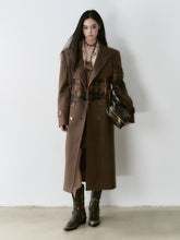 Wool Blend Plaid Patchwork French Coat - CHINASQUAD