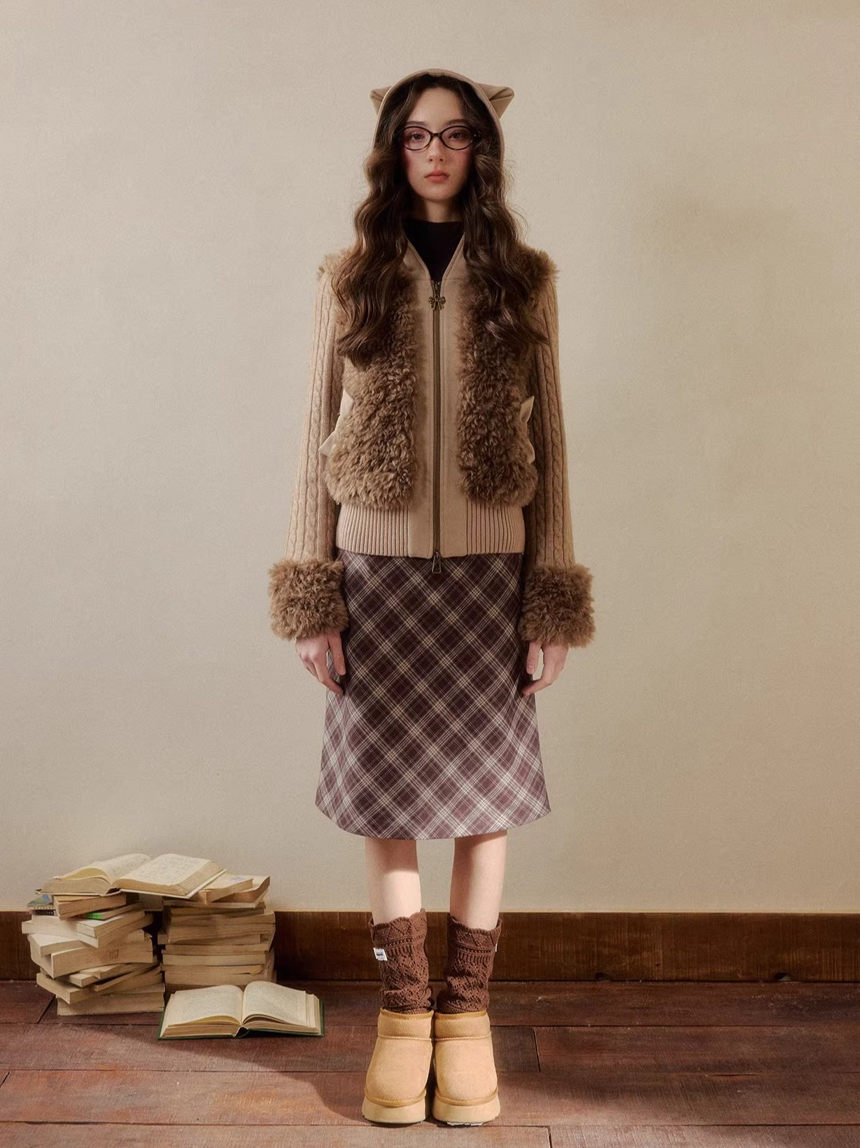 Vintage Patchwork Warm Knit Jacket