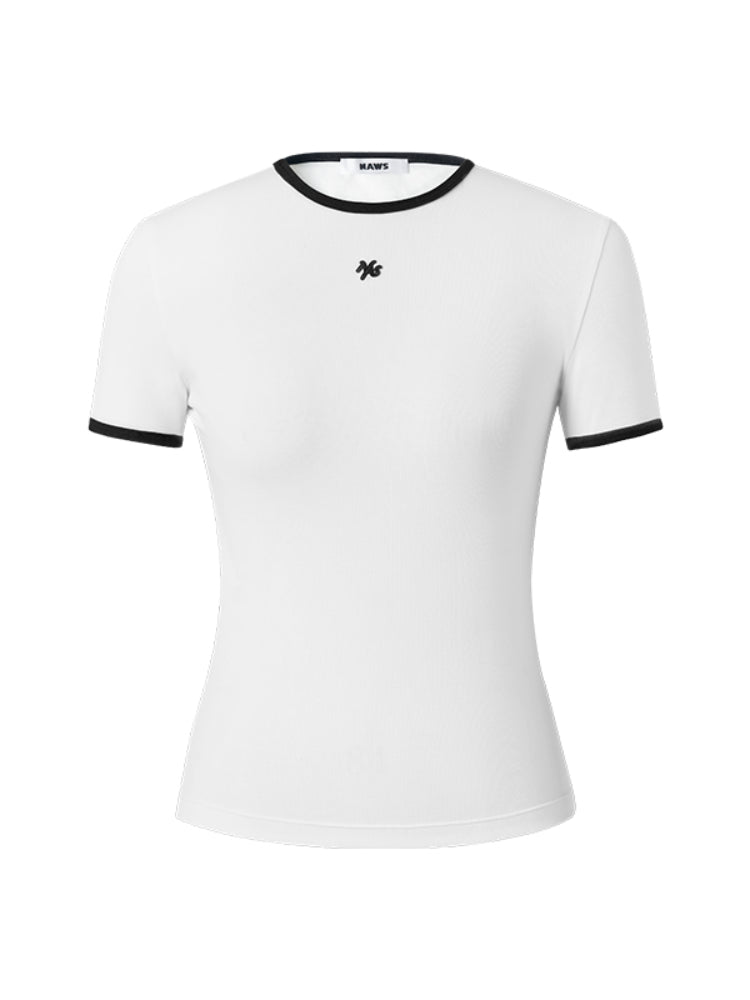 Slim-Fit Color-Block Crewneck Sports T-Shirt - CHINASQUAD