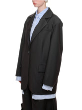 Oversized Gray Blazer Jacket - CHINASQUAD