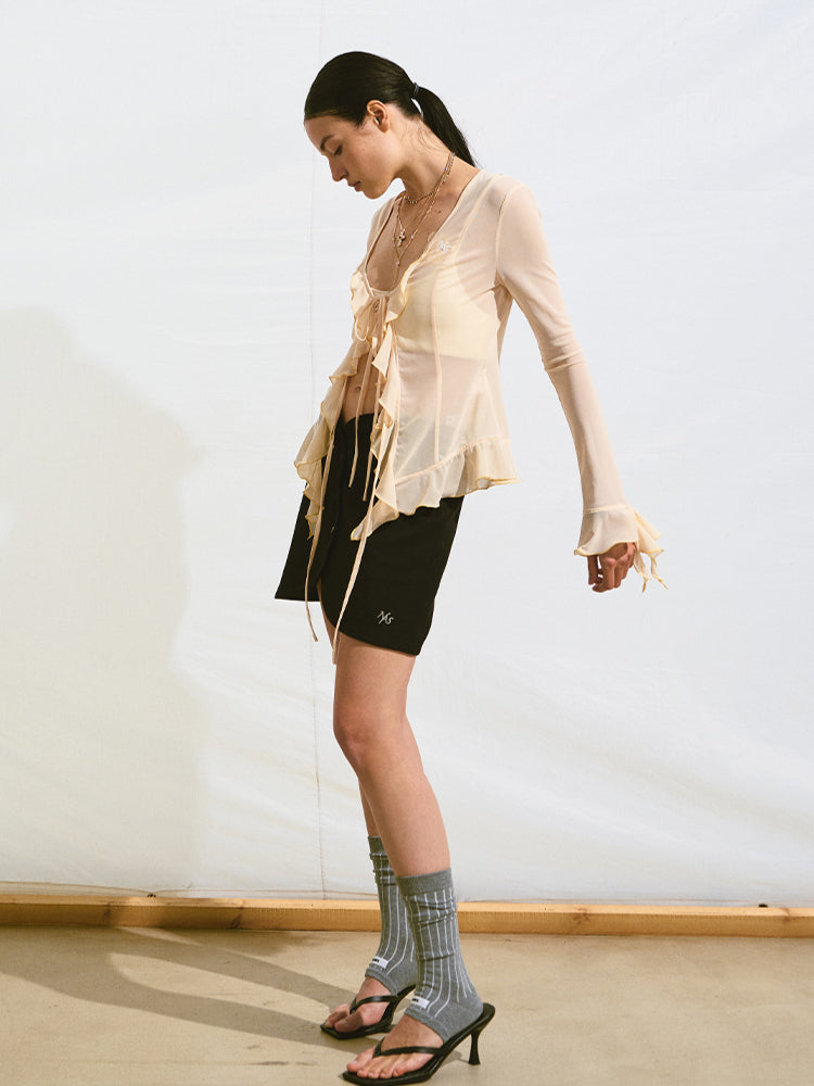 Embroidered Gradient Rhinestone Casual Pants - CHINASQUAD