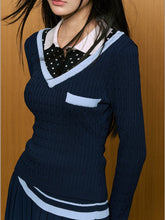 Faux Two-Piece Polka Dot Polo Shirt & Pleated Skirt Set - CHINASQUAD