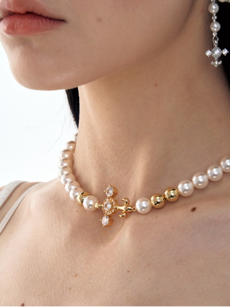 Iris Pearl Choker Necklace - CHINASQUAD