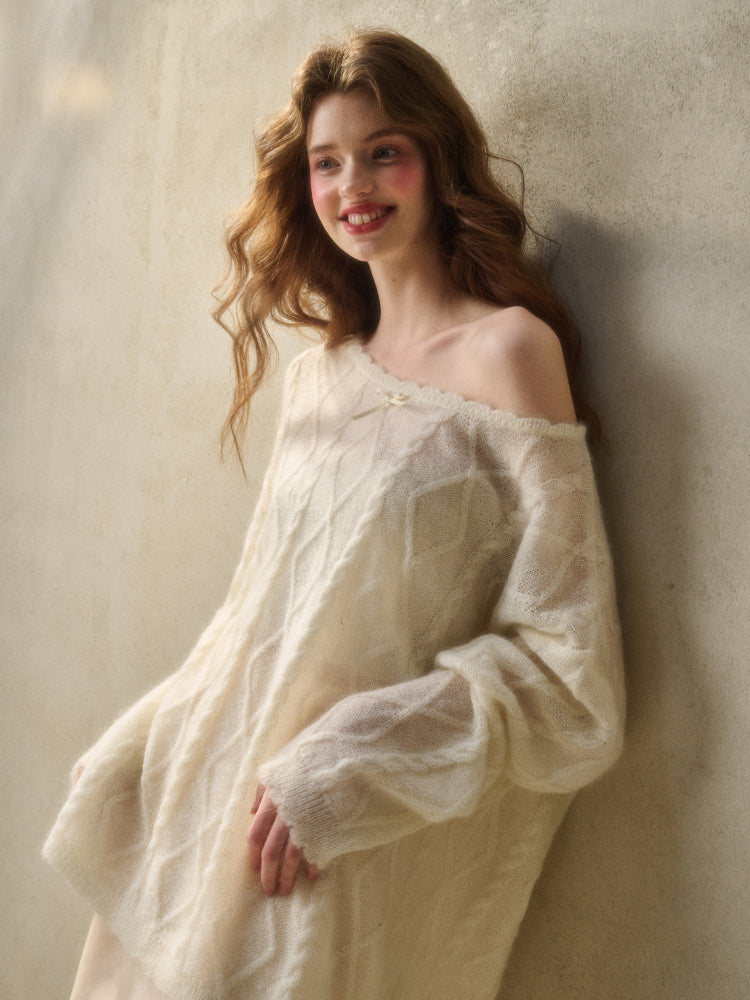 Pearl Mohair Knit Sweater - CHINASQUAD