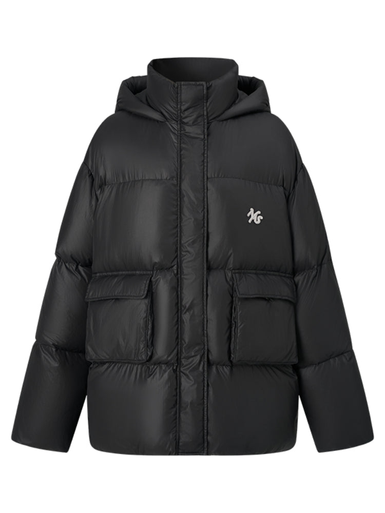 White Duck Down Hooded Jacket - CHINASQUAD