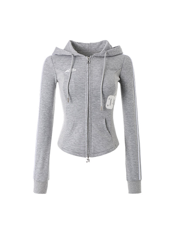 Zip-up Waist Slimming Hoodie - CHINASQUAD