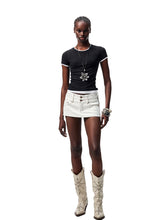 Fake Two-piece Color-Blocking Slightly Sheer T-Shirt - CHINASQUAD