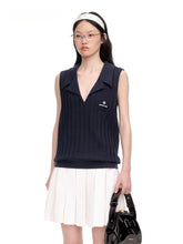 Striped Knit Sleeveless Top - CHINASQUAD