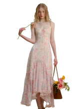 Flower-pattern Flowing Dress - CHINASQUAD