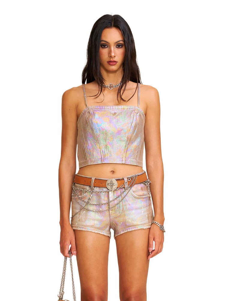Vintage Storm Fade Dye Long Camisole Fading Desert - CHINASQUAD