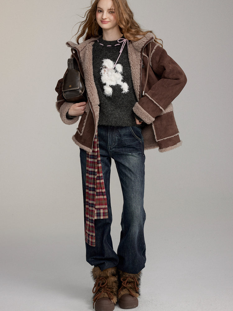 Thick Warm Faux Fur Hoodie Jacket - CHINASQUAD