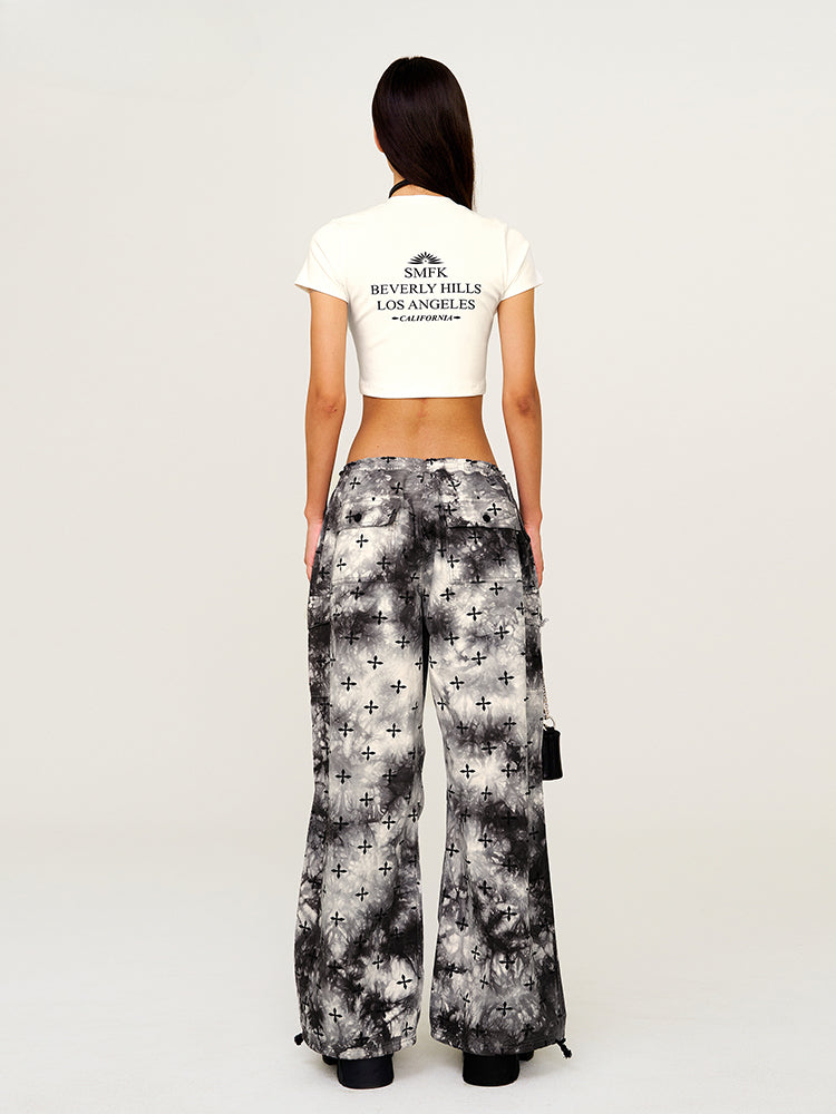 Tie-Dye All-Over Print Casual Cargo Pants - CHINASQUAD