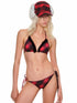 Red Plaid Bikini Bras - CHINASQUAD