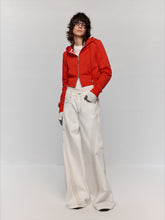 White Jeans Clear Stitching Wide-Leg Pants Jeans - CHINASQUAD