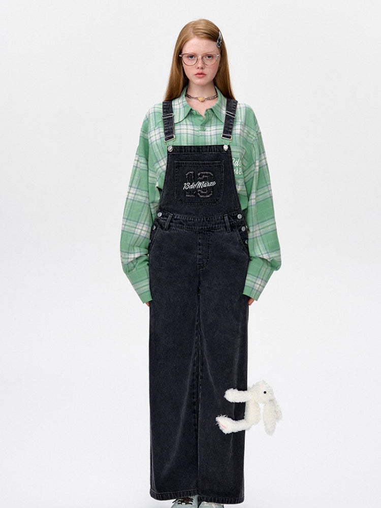 Vintage Loose Denim Overalls - CHINASQUAD