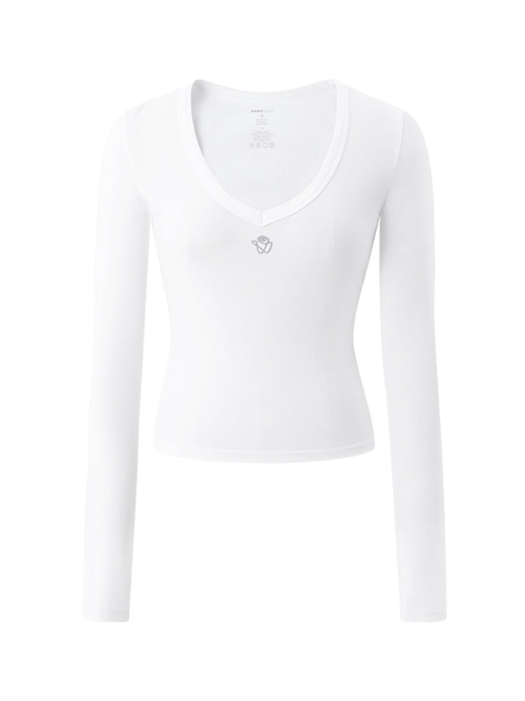 V-Neck Slim Fit Basic T-Shirt - CHINASQUAD
