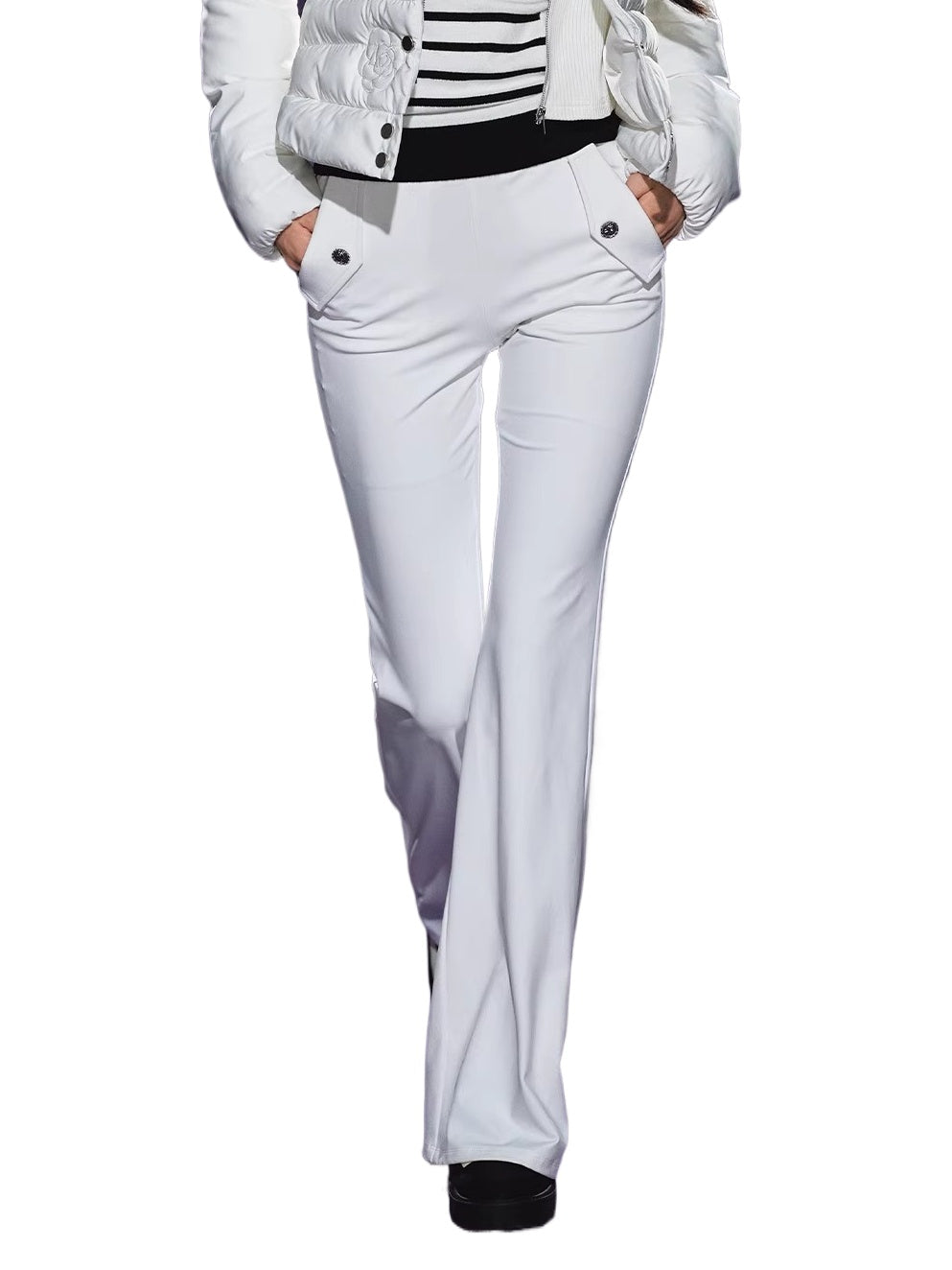 High-Waist Flared Stretch Yoga Pants