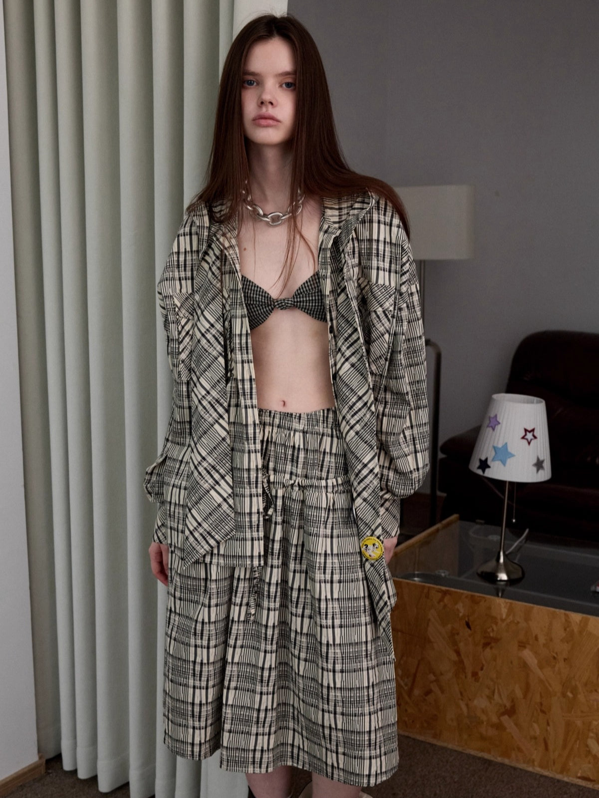 1JINN Studio Retro Check Knot Bra - CHINASQUAD