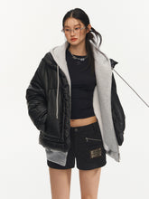 Black Loose Thickened Down Jacket - CHINASQUAD