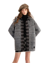 Plaid Patchwork Wool-Blend Coat - CHINASQUAD