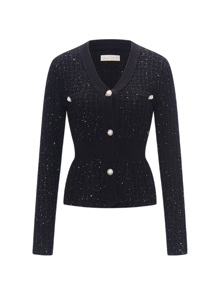 V-Neck Waist-Cinching Mermaid Cardigan & Skirt Set - CHINASQUAD