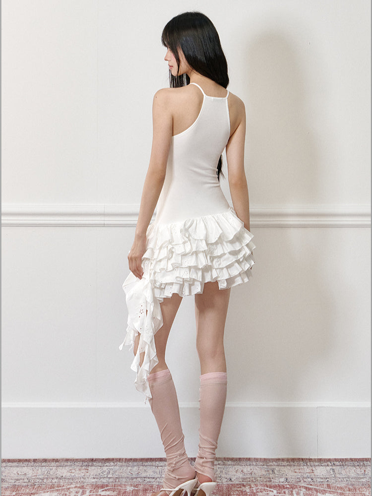 Irregular Bubble Hem Dress
