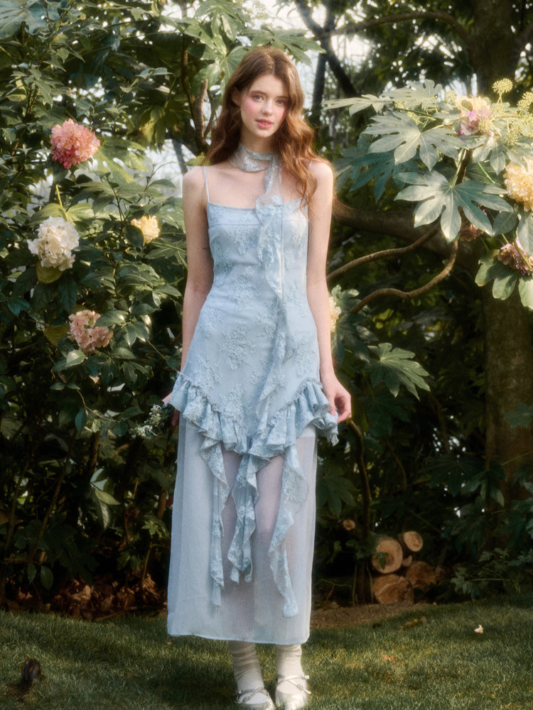Blue Lace Fairy Dress - CHINASQUAD