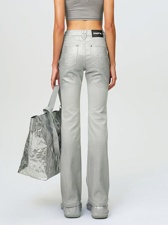 Compass Wild Classic Flared Jeans Silver - CHINASQUAD