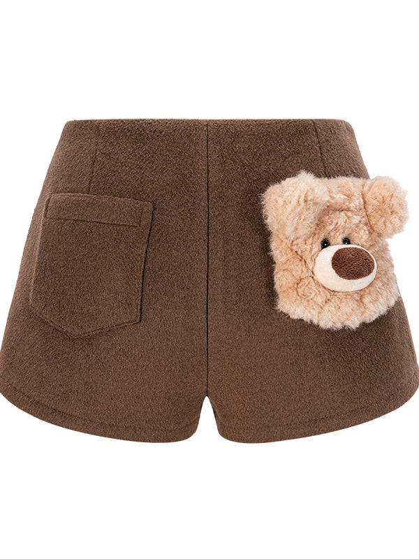 Brown & Gray Cassimere Pocket Shorts - CHINASQUAD