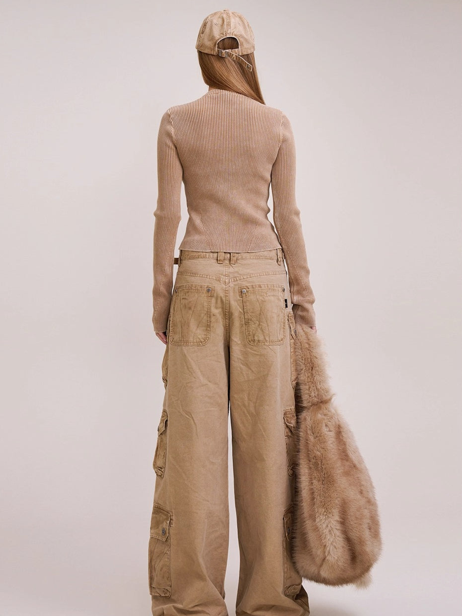 Wild Retro Zipper Knit Cardigan