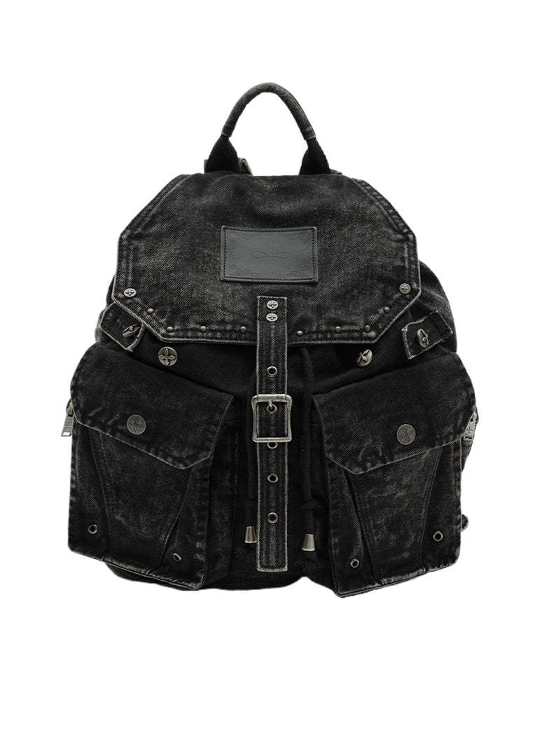 SMFK Compass Tarpan Denim Backpack Black Large