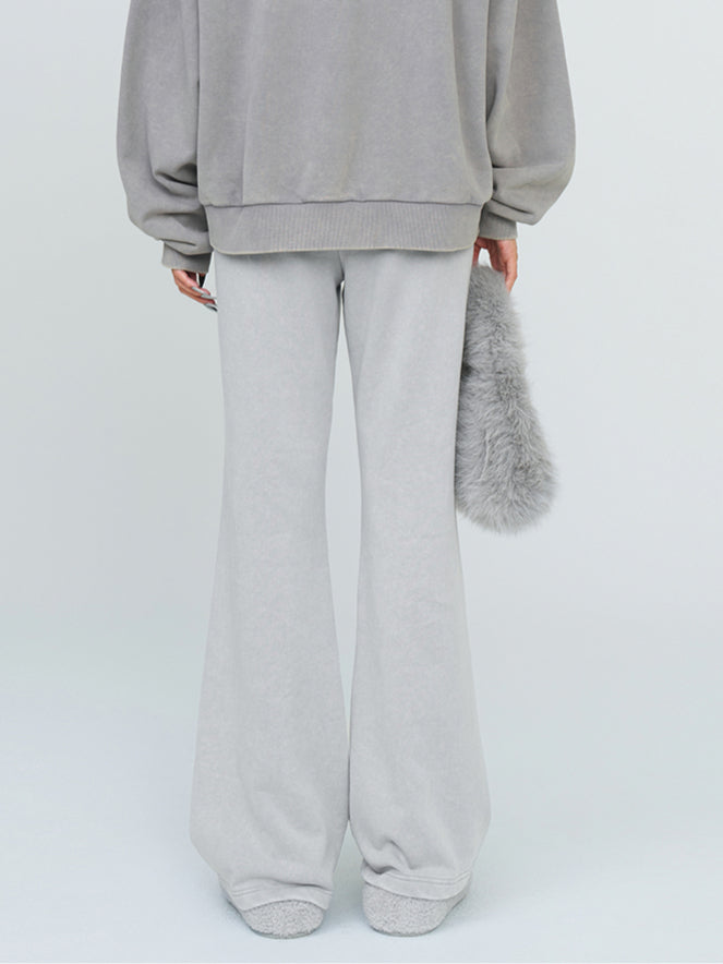 Gray & Black Classic Flare Sweatpants - CHINASQUAD