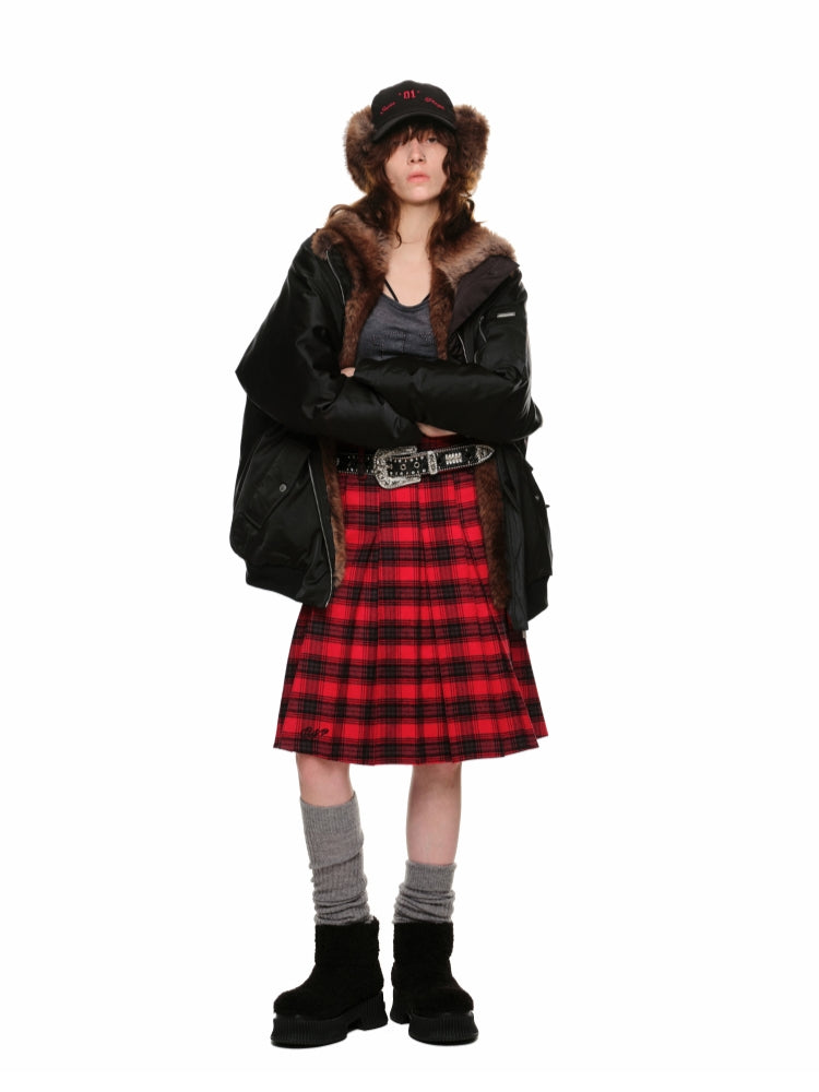 Gradient Patchwork Down-Filled Aviator Jacket - CHINASQUAD