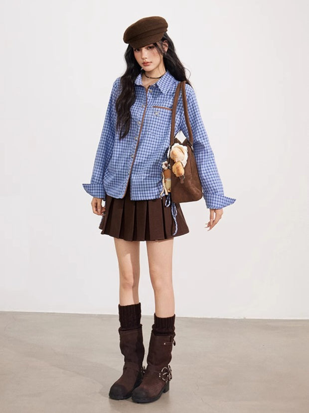 High-Waist Pleated Skirt