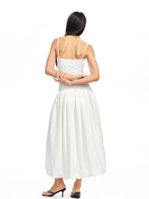 Color - Block Splicing Strappy Puff Dress - CHINASQUAD