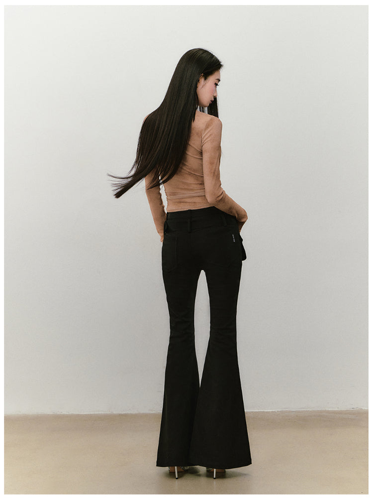 Chain Halter Draped Neck Fitted T-shirt - CHINASQUAD