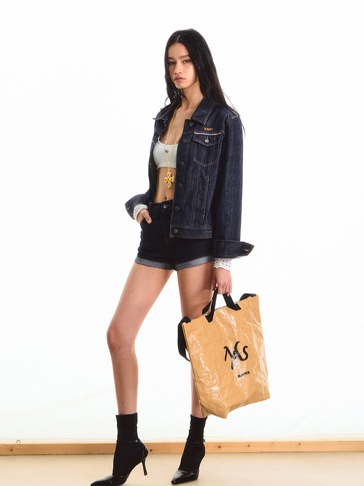 Low Waist Stretch Denim Shorts - CHINASQUAD