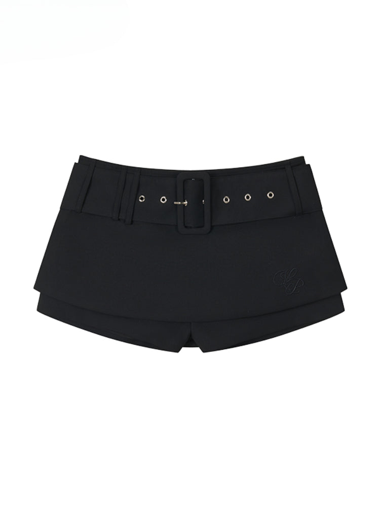 Belt Brand Embroidered Suit Skirt - CHINASQUAD