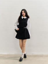 Fake Two-piece Checked Shirt Dress - CHINASQUAD